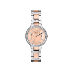 Fossil Women’s Rose Gold Dial Crystal Accents Analogue ES3405I Two-Tone Stainless Steel