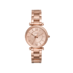 Fossil Carlie Women’s Rose Gold-Tone Watch ES4301 Stainless Steel