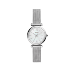 Fossil ES4432 Carlie Mini Women’s Watch Stainless Steel, White Dial