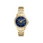 Fossil Round Women’s Watch Blue Dial, Gold-Tone Stainless Steel ES5059I