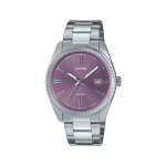 Casio Enticer Men’s Purple Dial Watch A2368 Analog Stainless Steel