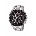 Casio Edifice ED369 Men’s Watch Black Dial with Silver Stainless Steel Strap Sporty Design