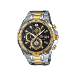 Casio Edifice Chronograph Men’s Watch EX188 Black Dial Dual Tone Stainless Steel