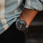 Casio Edifice EX499 Men’s Analog-Digital  Watch Black & Red Dial with Silver Stainless Steel Strap - Image 8