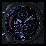 Casio Edifice EX499 Men’s Analog-Digital  Watch Black & Red Dial with Silver Stainless Steel Strap - Image 7