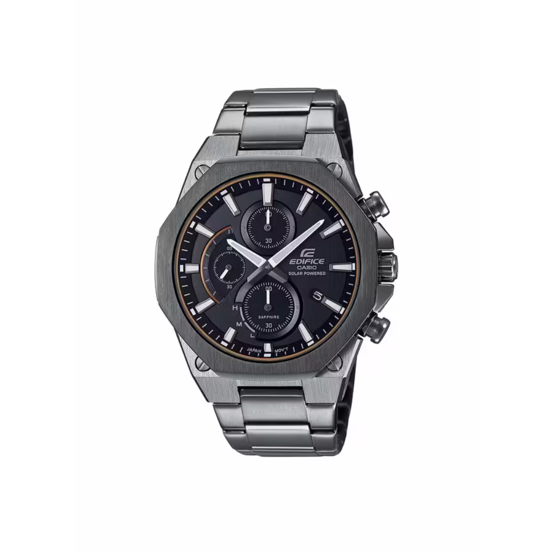 Casio Edifice EX529 Men's Chronograph Watch Black Dial, Solar