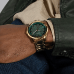 GUESS Men’s Gold Tone Analog Watch GW0626G2 Gold Men’s Watch Green Dial - Image 8