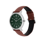 Casio Enticer A2447 Women Green Dial Leather Watch Everyday Ladies Analog Brown Strap - Image 3