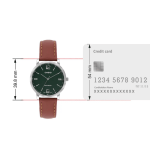Casio Enticer A2447 Women Green Dial Leather Watch Everyday Ladies Analog Brown Strap - Image 5