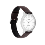 Casio Enticer Ladies White Dial Leather Watch Elegant Everyday Analog Women’s Timepiece | Brown Strap A2448 - Image 3