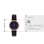 Casio Enticer A2449 Ladies Blue Dial Rose Gold Watch Elegant Women’s Analog Watch with Black Leather Strap - Image 5