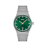 Hugo Boss 1514079 Candor Men’s Watch with Green & Steel Sunray Green Dial Stainless Steel