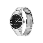 Casio Enticer Men A2514 Analog Black Dial Stainless Steel Watch Everyday Watch with Day & Date Display - Image 3