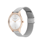 Calvin Klein 25100006 Women’s Analog Watch Rose Gold Case • Silver Dial • Stainless Steel Mesh Strap - Image 3
