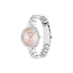 Calvin Klein 25100015 Women’s Quartz Pink Round Dial Watch, Silver Stainless Steel Strap - Image 2