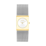 Calvin Klein Women Quartz Silver Dial Analog Two-Tone Mesh Watch 25100139
