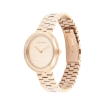 Calvin Klein Twisted Bezel Women Quartz Carnation Gold Dial Watch 25100166 - Image 2