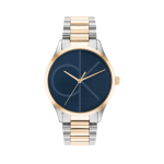Calvin Klein CK Iconic Round Blue Men Watch 25200165 Two-Tone Stainless Stell