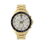 Tommy Hilfiger Men’s Quartz Chronograph Watch White Dial Stainless Steel Strap
