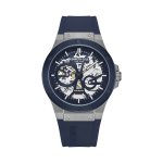 Kenneth Cole Automatic Blue Round Dial Silicone Watch for Men
