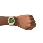 Armani Exchange Men's Chronograph Watch Green Dial Two-Tone Stainless Steel - Image 3