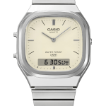 Casio D431 Unisex Analog-Digital Watch
Off-White Dial Stainless Steel - Image 2