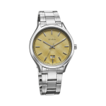 Titan Palette Of Time Men’s Quartz Analog Watch Yellow Dial & Silver Stainless Steel Strap
