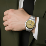 Titan Palette Of Time Men’s Quartz Analog Watch Yellow Dial & Silver Stainless Steel Strap - Image 4