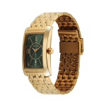 Titan Regalia Allure Men’s Quartz Analog Watch with Date Green Dial & Yellow Gold Stainless Steel Strap - Image 2