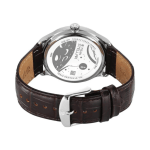 Titan Stellar Men’s Quartz Analog Dual Moon Phase Watch Silver Dial & Brown Leather Strap - Image 4
