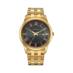 Titan Karishma Festive 3.0 Men's Quartz Analog Watch with Date Green Dial & Gold Stainless Steel Strap