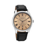 Titan Neo Roman Men's Quartz Analog Watch with Date Rose Gold Dial & Black Leather Strap - Image 2