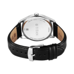 Titan Neo Roman Men's Quartz Analog Watch with Date Rose Gold Dial & Black Leather Strap - Image 3