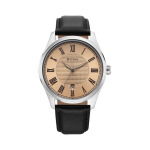 Titan Neo Roman Men's Quartz Analog Watch with Date Rose Gold Dial & Black Leather Strap
