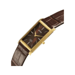 Titan Edge Monture Men's Ultra Slim Quartz Analog Watch Brown Dial & Brown Leather Strap - Image 3