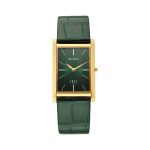 Titan Edge Monture Men's Ultra Slim Quartz Analog Watch Green Dial & Green Leather Strap