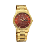 Titan Karishma Wedding Edit Men's Quartz Analog Day & Date Watch Brown Dial & Gold Stainless Steel Strap - Image 3