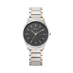Titan Lagan Men's Quartz Analog Watch Black Dial, Day & Date, Two-Tone Metal Strap