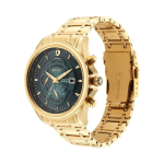 Titan Regalia Green Chronograph Watch for Men Green Dial Golden Stainless Steel Strap - Image 3