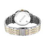 Titan Elegance Blue Dial Analog Watch for Men with Date by Hand Two-Tone Stainless Steel Strap - Image 5