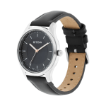 Titan Workwear Black Dial Analog Watch for Women Black Leather Strap | Quartz Movement - Image 3