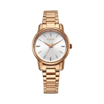 Titan Karishma Silver Dial Analog Watch for Women Rose Gold Stainless Steel Strap