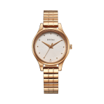 Titan Karishma Off White Dial Analog Watch for Women Rose Gold Stainless Steel Strap