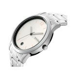 Titan Workwear White Dial Analog Watch with Date for Men Silver Stainless Steel Strap | Quartz Movement - Image 2
