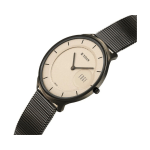 Titan Edge Murals Pink Dial Analog Watch for Men Grey Stainless Steel Mesh Strap | Quartz Movement - Image 3