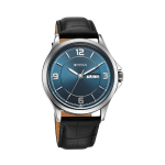 Titan Neo Arabic Teal Blue Dial Day & Date Watch for Men Black Leather Strap | Quartz Movement - Image 3
