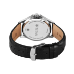 Titan Neo Arabic Teal Blue Dial Day & Date Watch for Men Black Leather Strap | Quartz Movement - Image 5