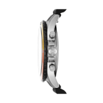 Fossil Q Crewmaster Hybrid Smartwatch for Men Black Dial Stainless Steel Case | Black Silicone Strap - Image 2