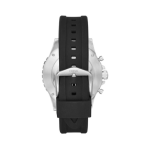 Fossil Q Crewmaster Hybrid Smartwatch for Men Black Dial Stainless Steel Case | Black Silicone Strap - Image 3
