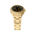 Fossil Machine Big Tic Watch for Men Gold-Tone Stainless Steel 41mm Black Dial | Ana-Digi Big Tic Display - Image 4